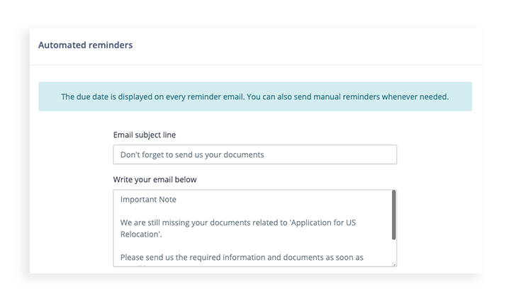 automated client reminders